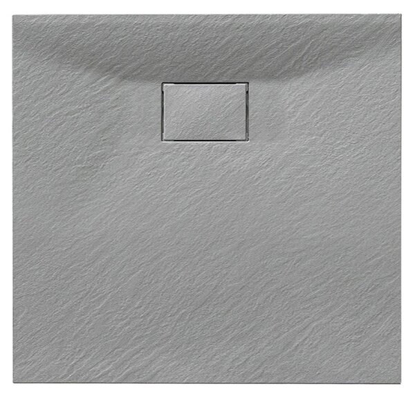 BPS-koupelny Štvorcový sprchový kút BL30B 90x90 čierna/transparent + vanička JUKO sivá