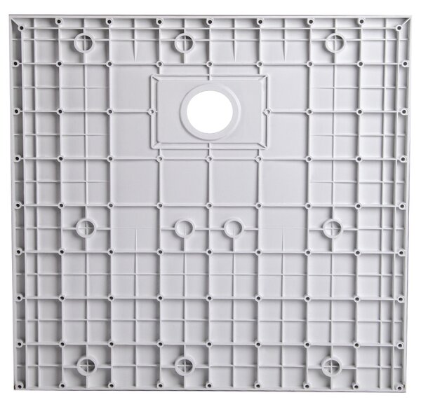 BPS-koupelny Štvorcová akrylátová sprchová vanička MAR RIKO WH 80x80 biely mramor