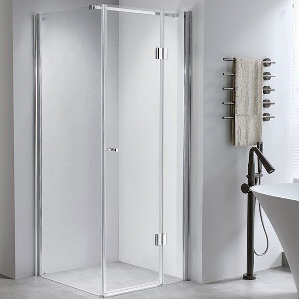 BPS-koupelny Štvorcový sprchový kút KZ1390A 80x80 chróm/transparent + vanička ST02A WH biela