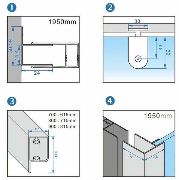 BPS-koupelny Obdĺžnikový sprchový kút KZ05A WH 90x80 biela/transparent - bez vaničky