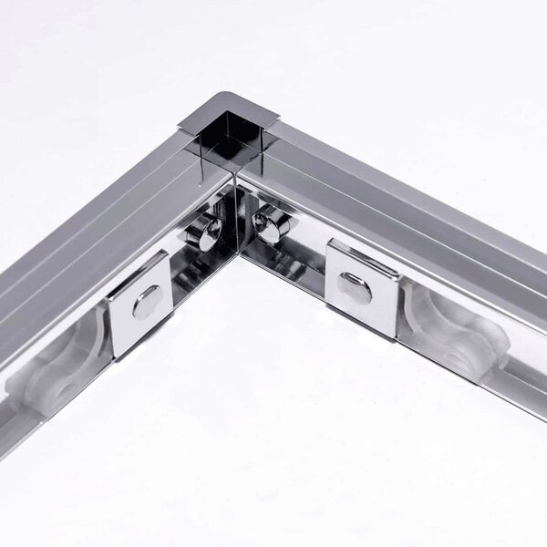 BPS-koupelny Štvorcový sprchový kút KZ102B 90x90 chróm/transparent + vanička RIKO BL čierna