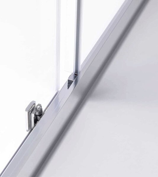 BPS-koupelny Štvorcový sprchový kút KZ102B 90x90 chróm/transparent + vanička RIKO BL čierna