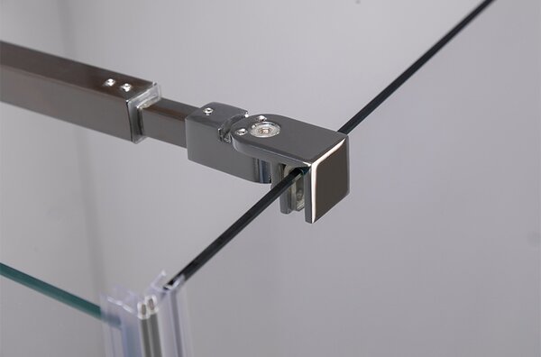 BPS-koupelny Štvorcový sprchový kút KZ1180B 90x90 chróm/transparent + vanička RIKO BL čierna