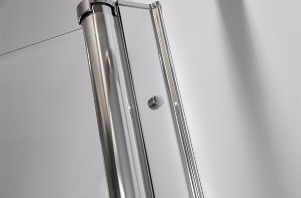 BPS-koupelny Štvorcový sprchový kút KZ1180B 90x90 chróm/transparent + vanička RIKO BL čierna