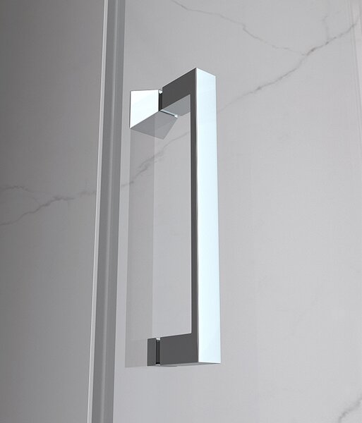 BPS-koupelny Štvorcový sprchový kút KZ01B 80x80 chróm/transparent + vanička ST02A WH biela
