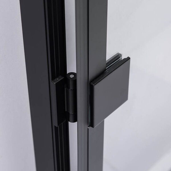 BPS-koupelny Štvorcový sprchový kút BS10A 80x80 čierna/transparent + vanička ST02A WH biela