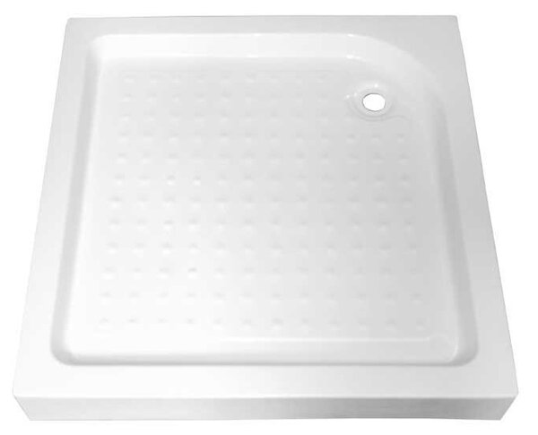 BPS-koupelny Štvorcový sprchový kút BS10A 80x80 čierna/transparent + vanička SXL02A WH biela