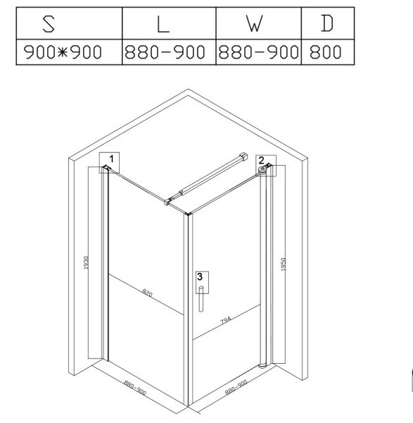 BPS-koupelny Štvorcový sprchovací kút BS04B 90x90 čierna/transparent + vanička RIKO BL čierna