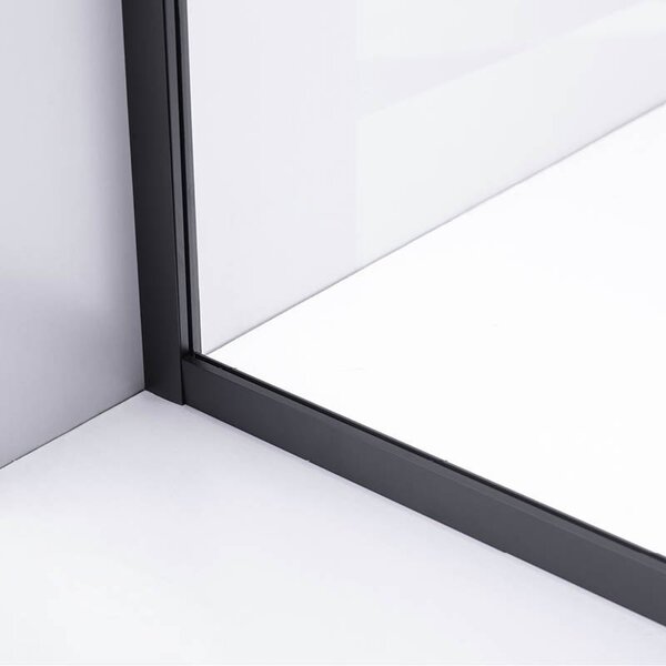 BPS-koupelny Štvorcový sprchový kút BS10A 80x80 čierna/transparent + vanička SXL02A WH biela
