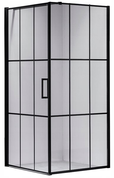 BPS-koupelny Štvorcový sprchový kút BS13B 90x90 čierna/transparent - bez vaničky