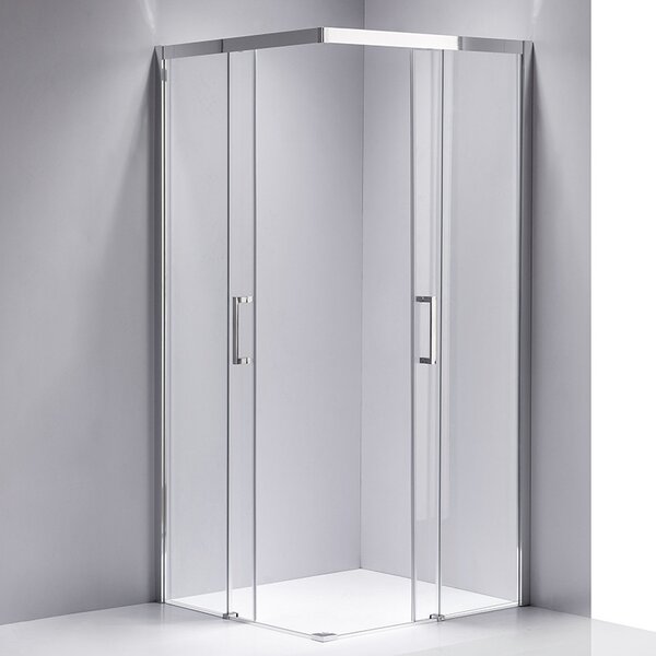 BPS-koupelny Štvorcový sprchový kút KZ90A 80x80 chrom/transparent - bez vaničky