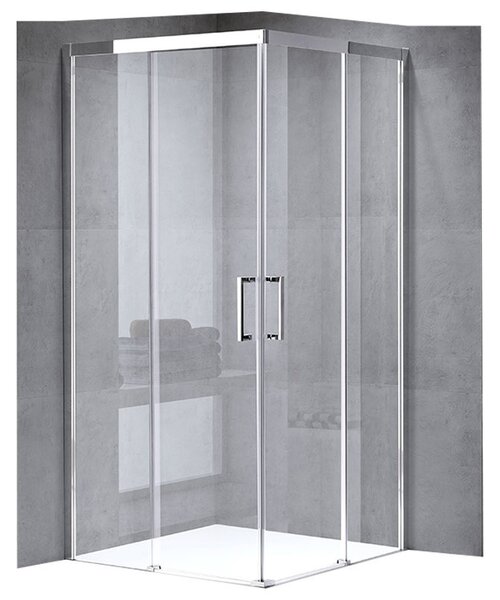 BPS-koupelny Štvorcový sprchový kút KZ90A 80x80 chrom/transparent - bez vaničky