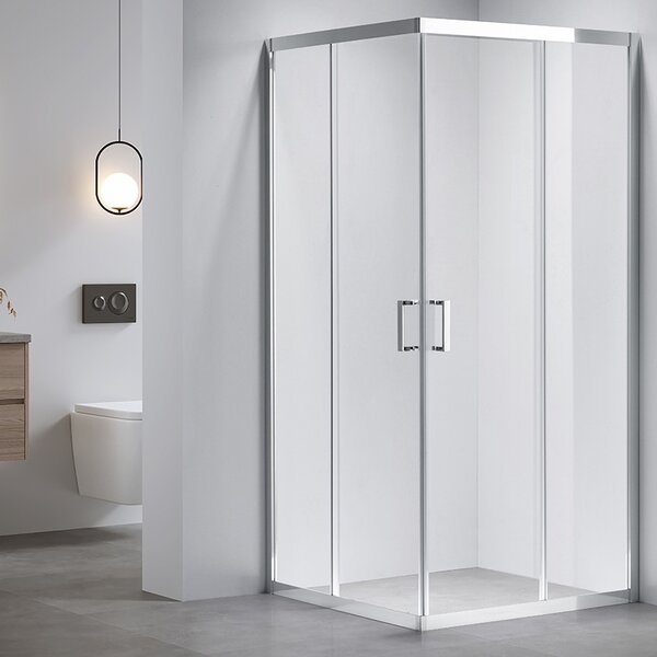 BPS-koupelny Štvorcový sprchový kút KZ102B 90x90 chróm/transparent - bez vaničky