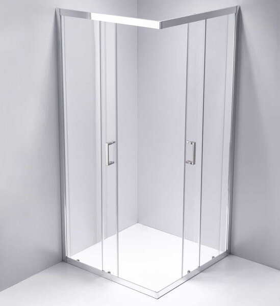 BPS-koupelny Štvorcový sprchový kút KZ102B 90x90 chróm/transparent - bez vaničky