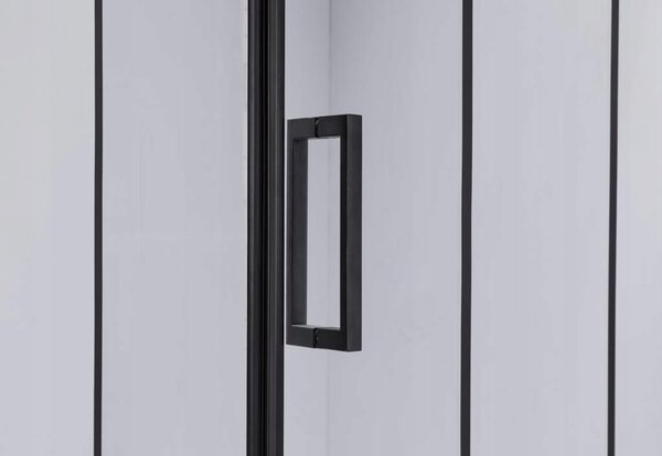 BPS-koupelny Štvorcový sprchový kút BS13B 90x90 čierna/transparent - bez vaničky