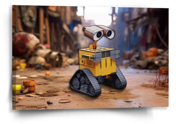 Sablio Obraz Wall-E robot Mesto - 60x40 cm