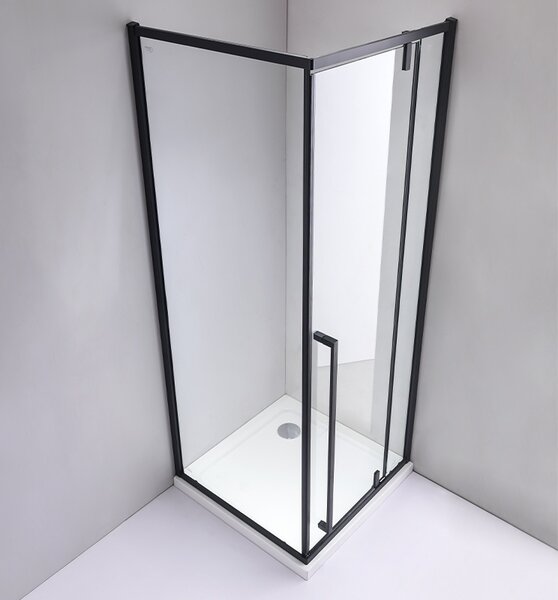 BPS-koupelny Štvorcový sprchový kút BS11A 80x80 čierna/transparent - bez vaničky