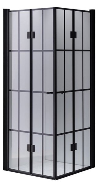 BPS-koupelny Štvorcový sprchový kút BS08A-M 80x80 čierna/transparent - bez vaničky