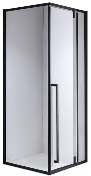 BPS-koupelny Štvorcový sprchový kút BS11B 90x90 čierna/transparent - bez vaničky