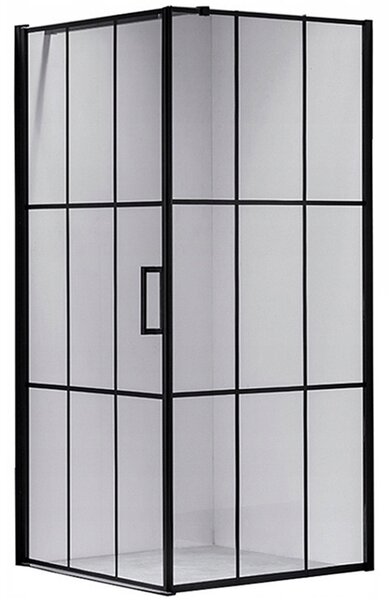BPS-koupelny Štvorcový sprchový kút BS13A 80x80 čierna/transparent - bez vaničky