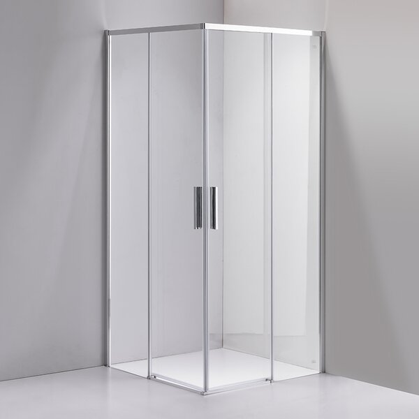 BPS-koupelny Štvorcový sprchovací kút NOVA CH 80x80 chróm/transparent - bez vaničky