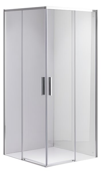 BPS-koupelny Štvorcový sprchovací kút NOVA CH 80x80 chróm/transparent - bez vaničky