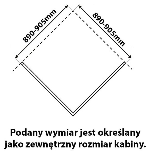 BPS-koupelny Štvorcový sprchový kút KZ08C 90x90 WH biela/transparent - bez vaničky