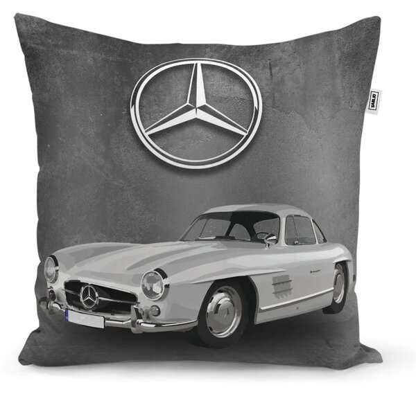 Sablio Vankúš Mercedes-Benz 300 SL Sivé pozadie - 40x40 cm