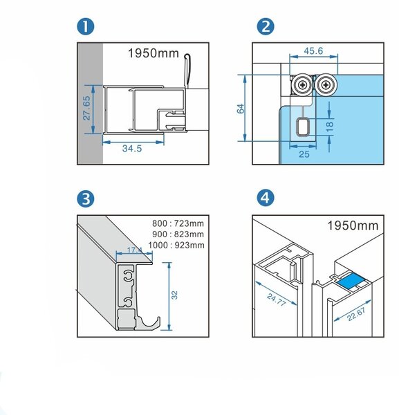 BPS-koupelny Štvorcový sprchový kút KZ16B 90x90 čierna/transparent - bez vaničky