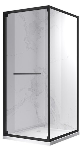 BPS-koupelny Štvorcový sprchový kút KZ16B 90x90 čierna/transparent - bez vaničky