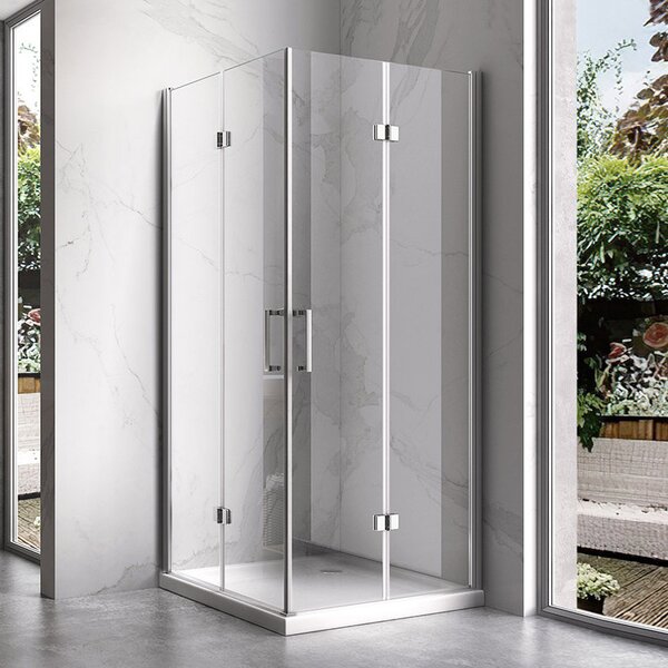 BPS-koupelny Štvorcový sprchový kút ZES KZ08B 80x80 chróm/transparent - bez vaničky
