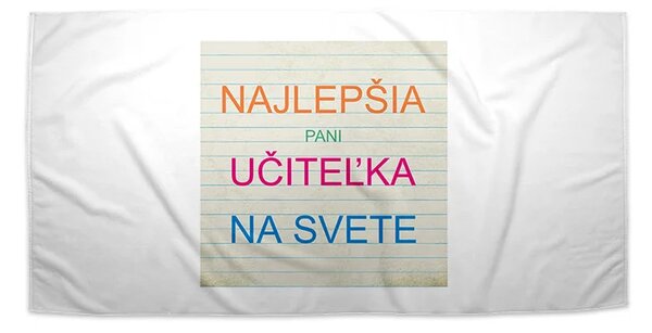 Sablio Uterák Najlepšia pani učiteľka na svete - 30x50 cm