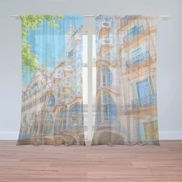Sablio Záclony Barcelona Gaudi Casa Batllo 2: 2ks 150x250cm