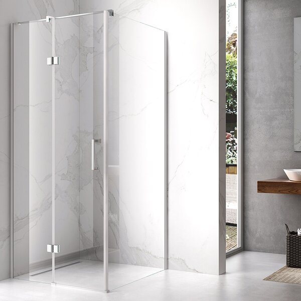 BPS-koupelny Štvorcový sprchový kút ZES KZ01B 80x80 chróm/transparent - bez vaničky