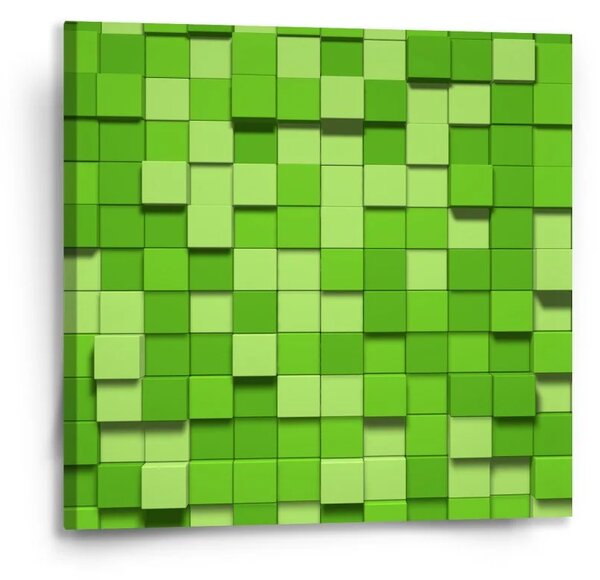 Sablio Obraz Green Blocks 3D - 50x50 cm