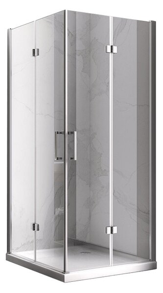 BPS-koupelny Štvorcový sprchový kút ZES KZ08B 80x80 chróm/transparent - bez vaničky