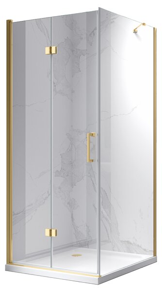 BPS-koupelny Štvorcový sprchový kút ZES KZ20A GL 70x70 zlatá/transparent - bez vaničky