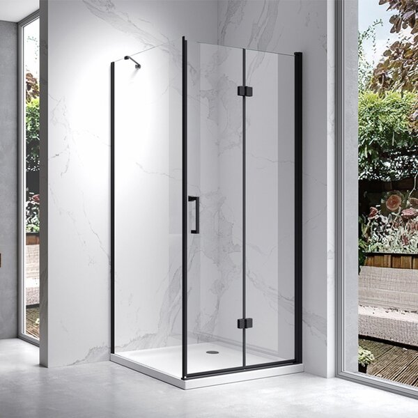 BPS-koupelny Obdĺžnikový sprchovací kút ZES KZ20C BL 90x80 čierna/transparent - bez vaničky