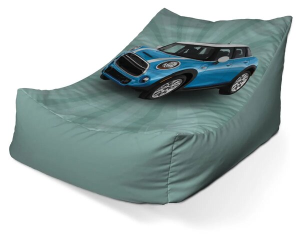 Sablio Sedací vak Lounge Mini sedan Zelené pozadie - 80 x 95 x 50 cm