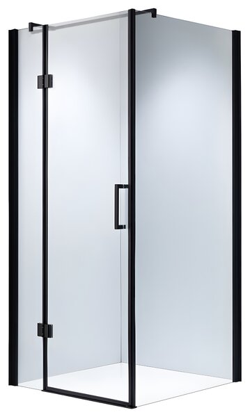 BPS-koupelny Štvorcový sprchový kút ZES KZ1390A BL 80x80 čierna/transparent - bez vaničky