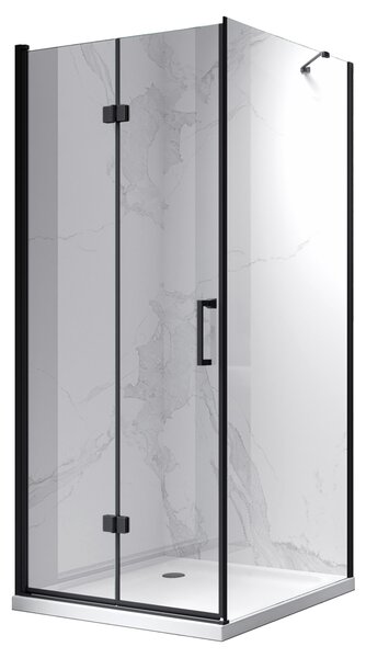 BPS-koupelny Obdĺžnikový sprchovací kút ZES KZ20C BL 90x80 čierna/transparent - bez vaničky