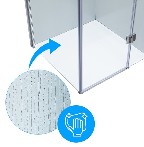 BPS-koupelny Štvorcový sprchovací kút ZES KZ1390A 80x80 chróm/transparent - bez vaničky