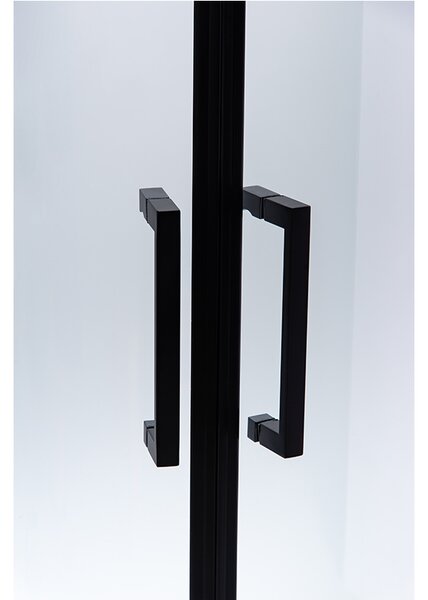 BPS-koupelny Štvrťkruhový sprchový kút BS01A 80x80 cm čierna/transparent + vanička SXL01A biela