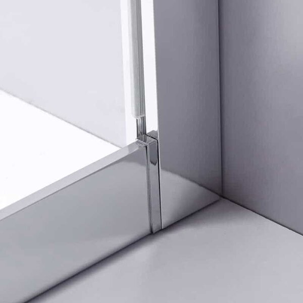 BPS-koupelny Štvrťkruhový sprchový kút KZ101B 90x90 cm chróm/transparent + vanička ST01B WH biela