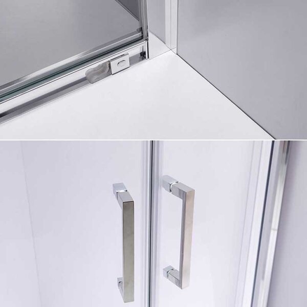 BPS-koupelny Štvrťkruhový sprchový kút KZ101B 90x90 cm chróm/transparent + vanička ST01B WH biela