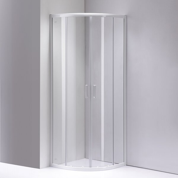 BPS-koupelny Štvrťkruhový sprchový kút KZ94B WH 90x90 cm biely/transparent + vanička ST01B WH biela