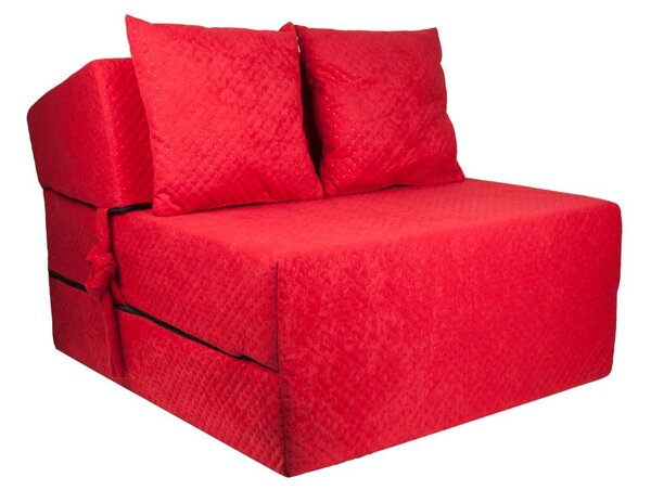 FI Skladací matrac štruktúrovaný Farba: Červená