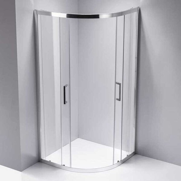 BPS-koupelny Štvrťkruhový sprchový kút KZ101A 80x80 chróm/transparent - bez vaničky