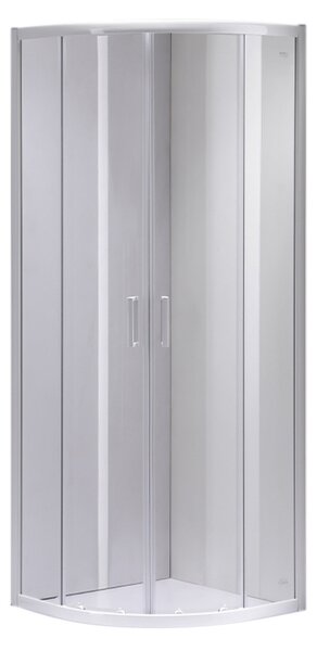 BPS-koupelny Štvrťkruhový sprchový kút KZ94B WH 90x90 cm biely/transparent + vanička ST01B WH biela