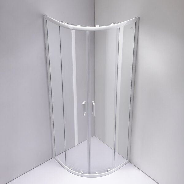 BPS-koupelny Štvrťkruhový sprchový kút KZ94B WH 90x90 cm biely/transparent + vanička ST01B WH biela